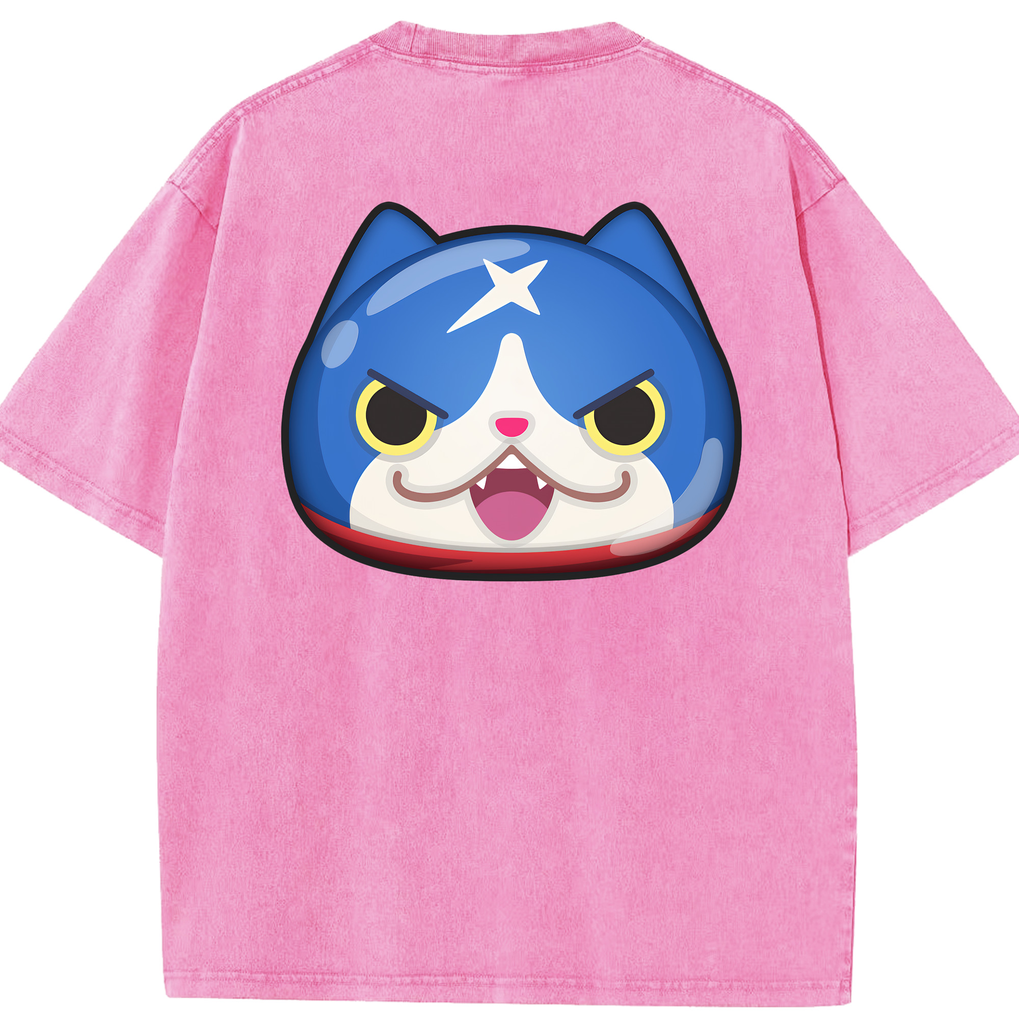 （画像用） 妖怪ウォッチ Yo-kai Watch 綿100% ヴィンテージ風 半袖Tシャツ（背面プリント）
